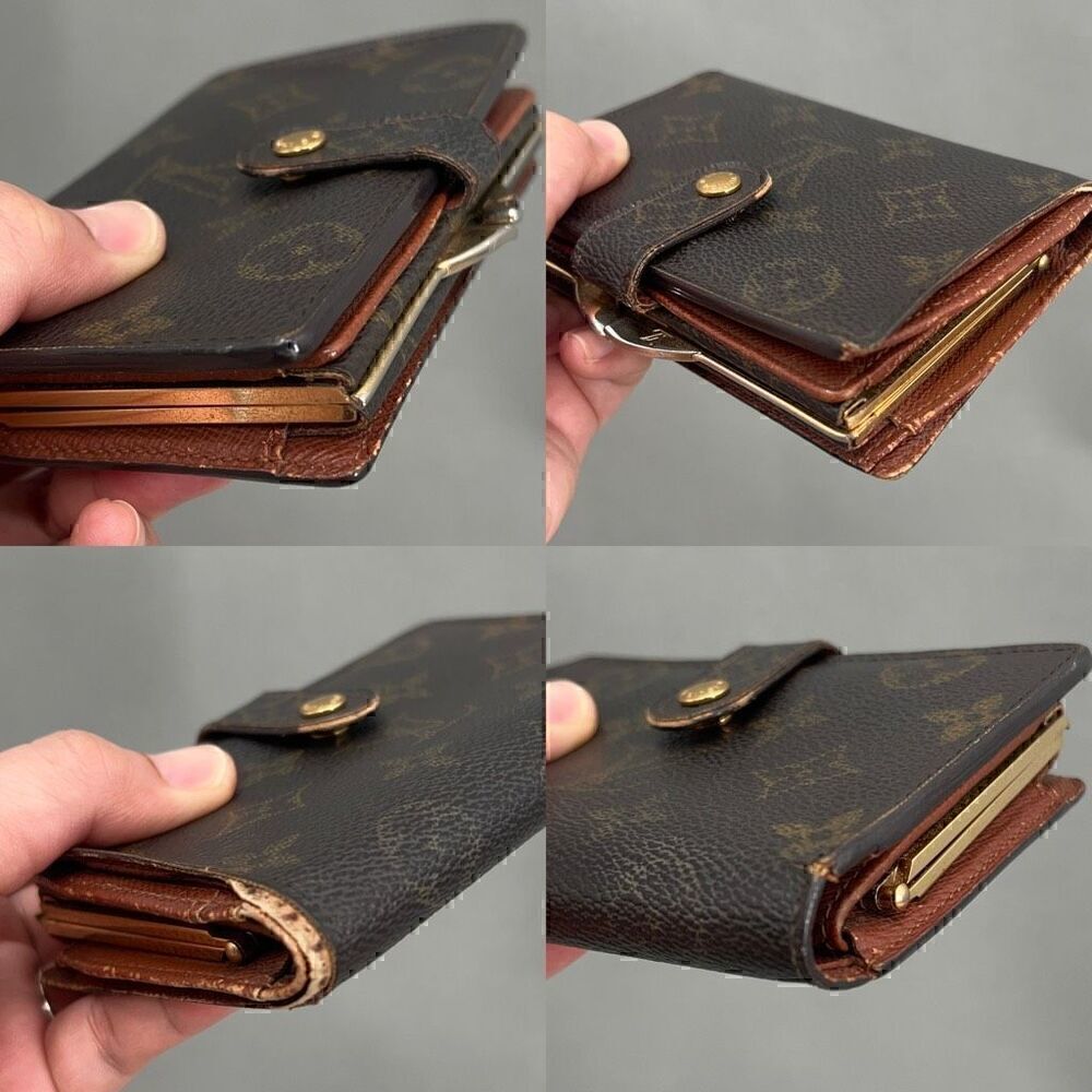 Louis Vuitton Vintage Monogram Bifold Wallet Kisslock Old Money Dark Academia - Picture 15 of 16